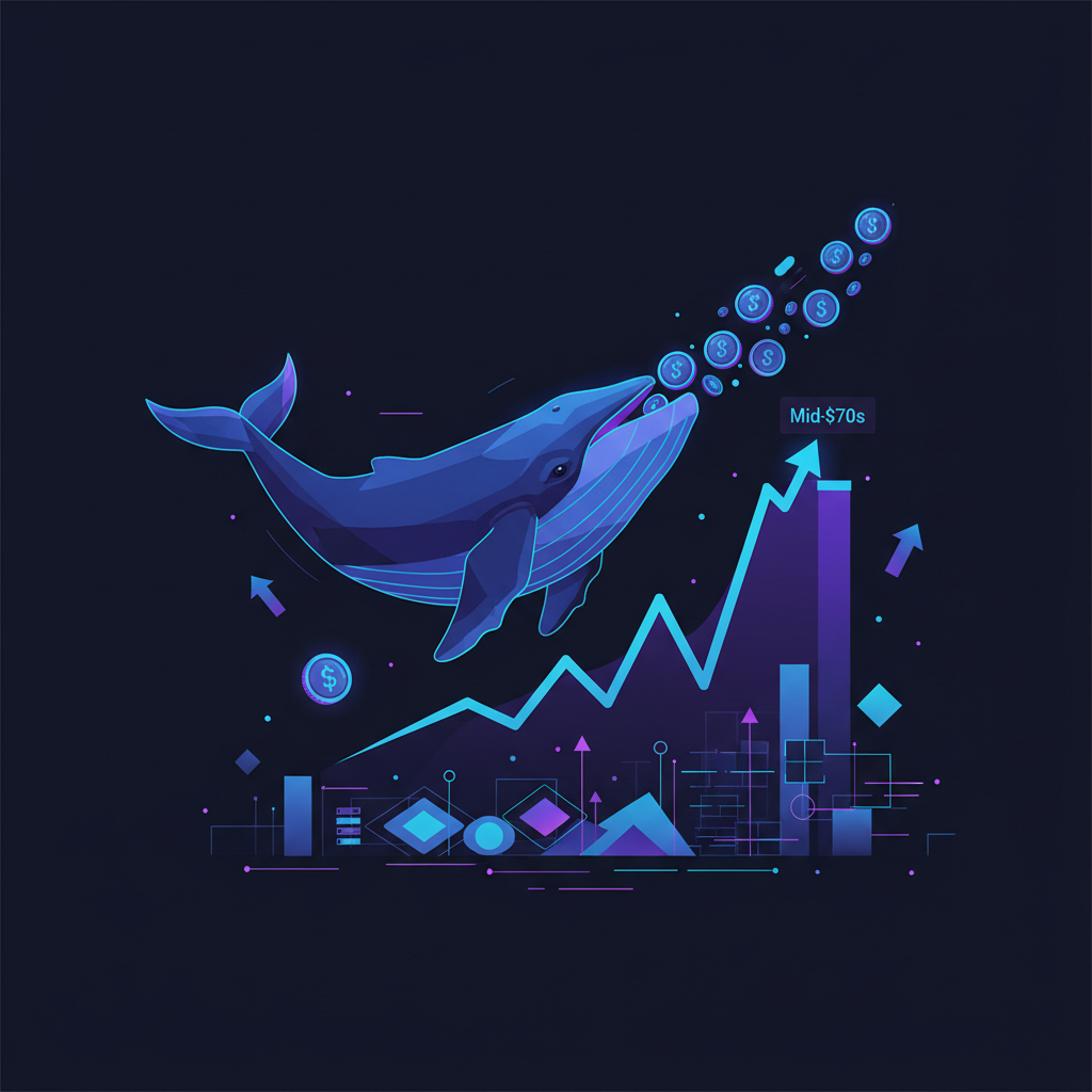Whale Buys $16.5M in SOL as Price Rebounds Toward Mid‑$70s