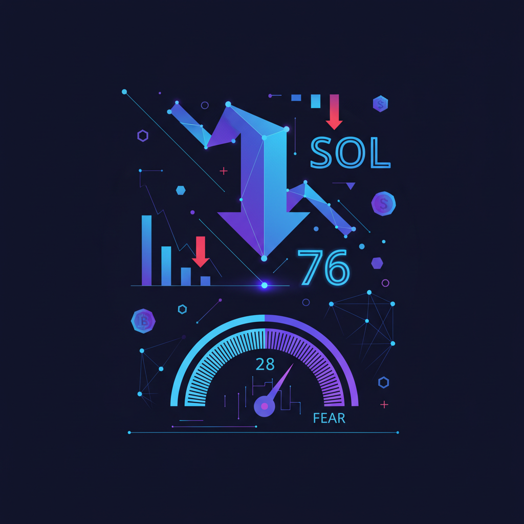 Solana Dips to $76 as Crypto Fear Index Holds at 28
