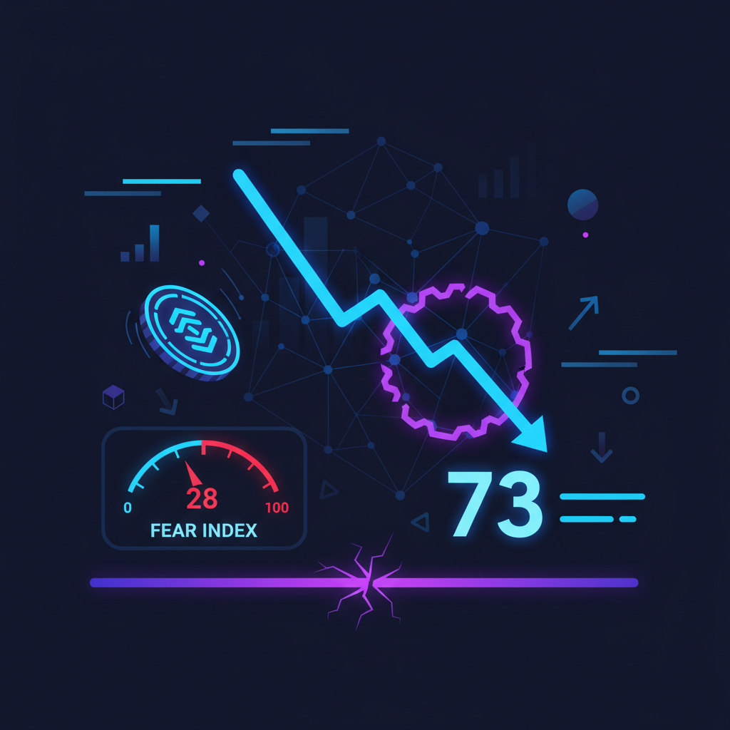 Solana Dips Below $74 as Crypto Fear Index Holds at 28, Key Support Tested
