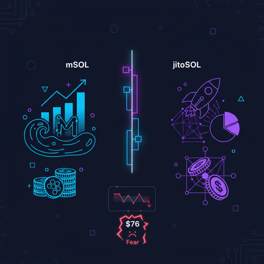 Liquid Staking on Solana: mSOL vs jitoSOL as SOL Holds $76